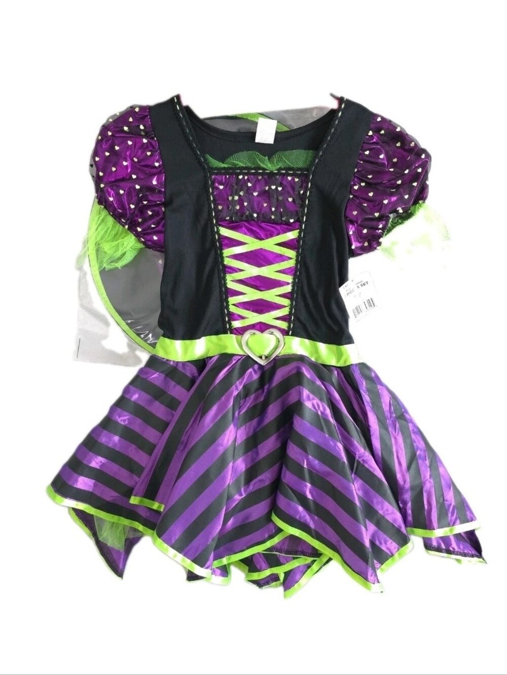 Goodmark Costume Girls Size 8-10 Witch Halloween Dress Hat Pretty Potion Medium